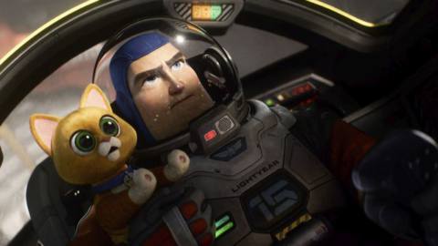 Human version of Buzz Lightyear takes back seat to adorable cat robot in new trailer