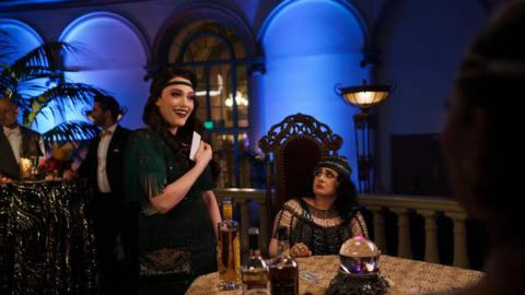Kat Dennings in a still from the second season premiere of Dollface