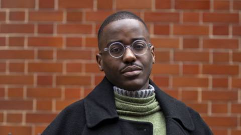 Actor Ncuti Gatwa outside the JW Anderson show during London Fashion Week February 2020