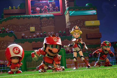 Save 15% when you pre-order Mario Strikers: Battle League Football at Currys