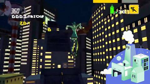 The Video Game City: Jet Set Radio Future’s Skyscraper District offers a bright urban night