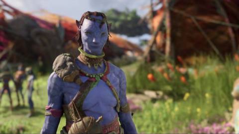 a Na’vi standing in a field in Avatar: Frontiers of Pandora