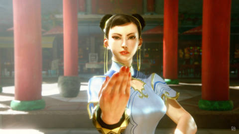 a street fighter character looking at the camera