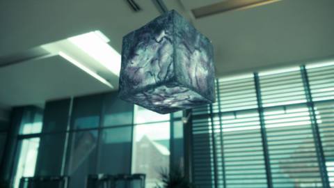Only the Umbrella Academy showrunner knows what the cube is saying