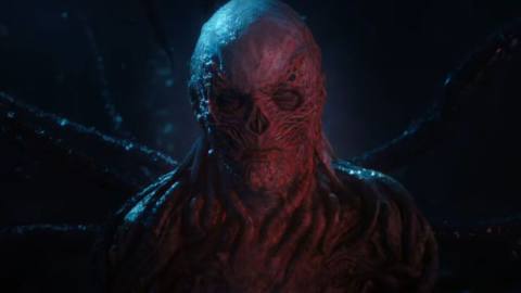 Vecna? Is that you, with all the drippy gubbins and weird scars? A still from the most recent trailer.