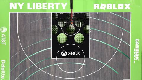 NY Liberty and Roblox Basketball Court Design Image