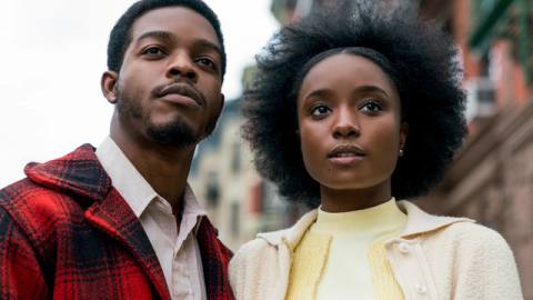 Alonzo “Fonny” Hunt (Stephan James) and Clementine “Tish” Rivers (Kiki Layne) in If Beale Street Could Talk