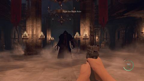 Resident Evil 4 gameplay from a first person perspective