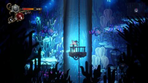 Never Grave screenshot showing lush 2D environment with strong similarity to Hollow Knight