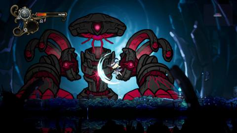 Never Grave screenshot showing lush 2D environment with strong similarity to Hollow Knight