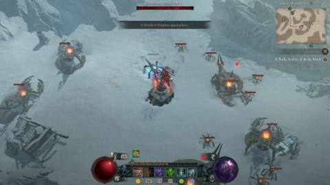 Diablo 4 season 3 screenshot of rogue with robot spider companion