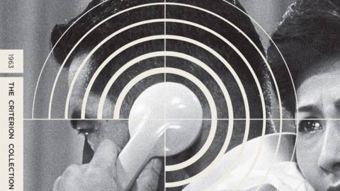 A zoomed-in view of the cover of High and Low, a 1963 film by Japanese director Akira Kurosawa.