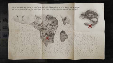 Skull and Bones Relics of the Past - Treasure map