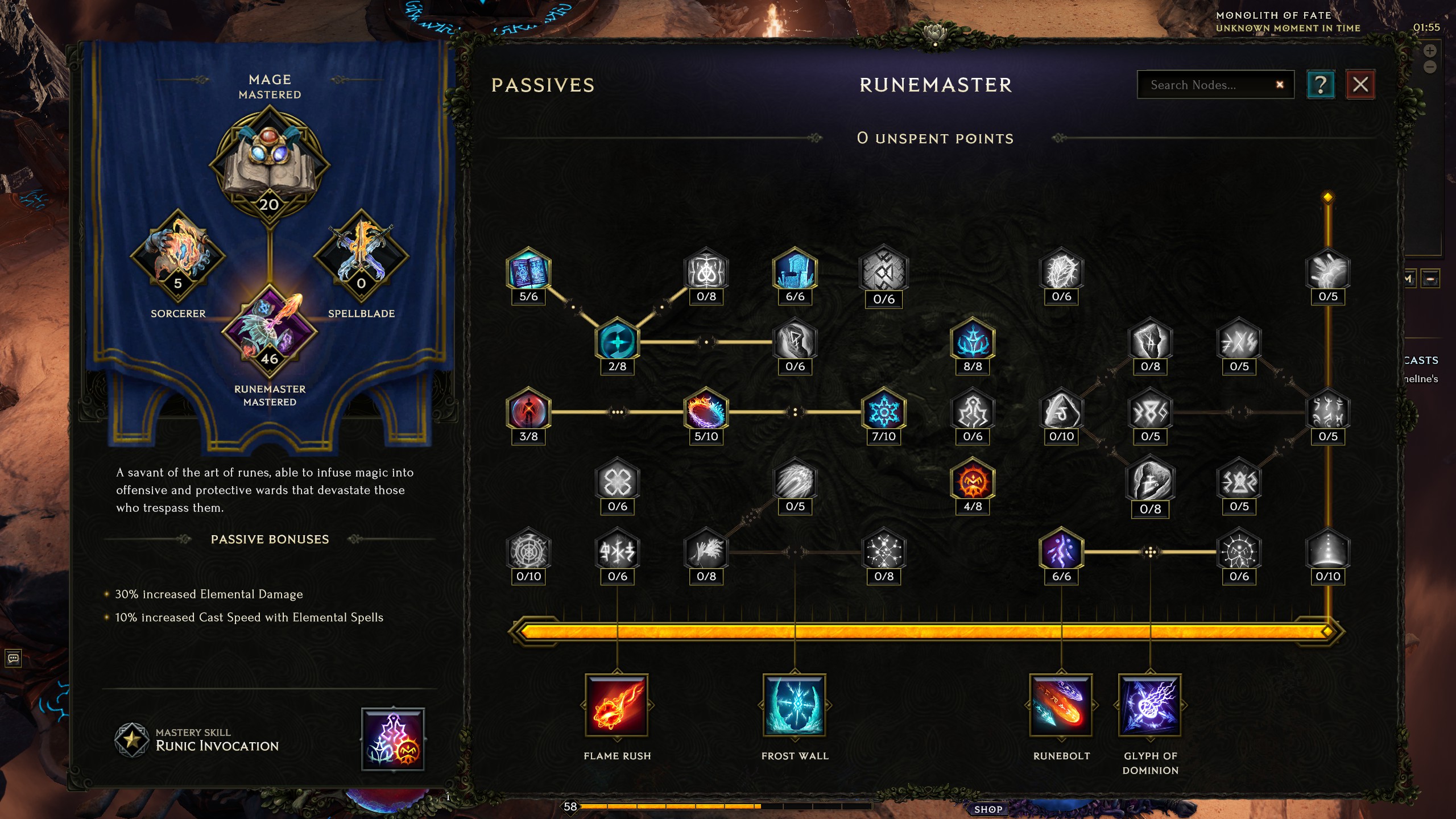 Passive skill tree