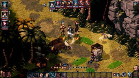 Guild Saga: Vanished Worlds - a combat scene in the jungle