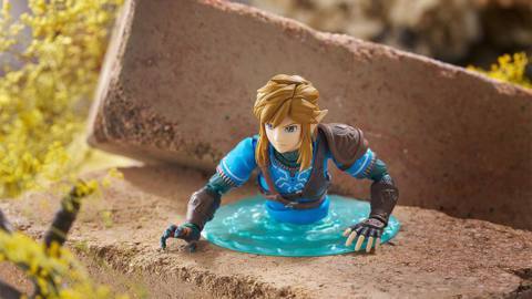A picture from Good Smile of the Link figure from The Legend of Zelda: Tears of the Kingdom appearing to do the Ascend ability.