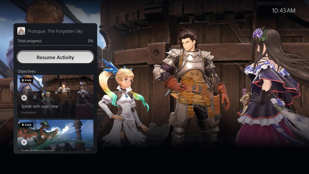 PS5 UI screenshot showing Community Game Help for Granblue Fantasy: Relink