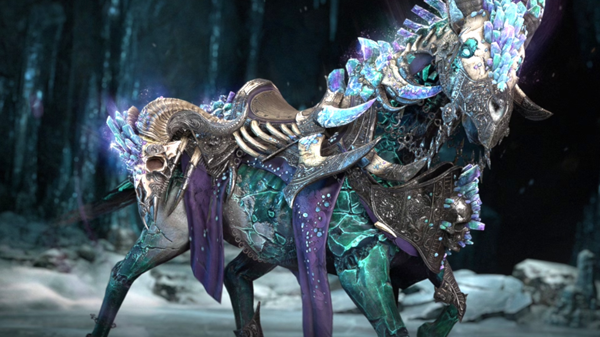 An image of the Vitreous Scourge mount, available (with 7,000 platinum) on the Diablo 4 store for $65.