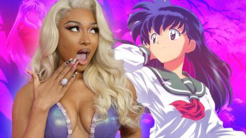 megan Thee stallion next to Inuyasha’s Kagome