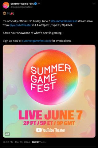 Summer Game Fest returns to fill the E3-shaped hole in our hearts on June 7