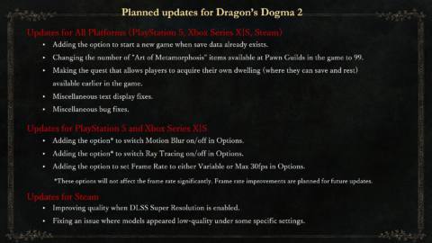 You’ll soon be able to start a new game in Dragon’s Dogma 2 without rooting around your files, as well as change your appearance all you’d like for in-game currency