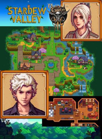 A group of modders are building ‘Baldur’s Village’ in Stardew Valley, an idyllic little town where you can date Astarion and maybe hang out with some of those other guys