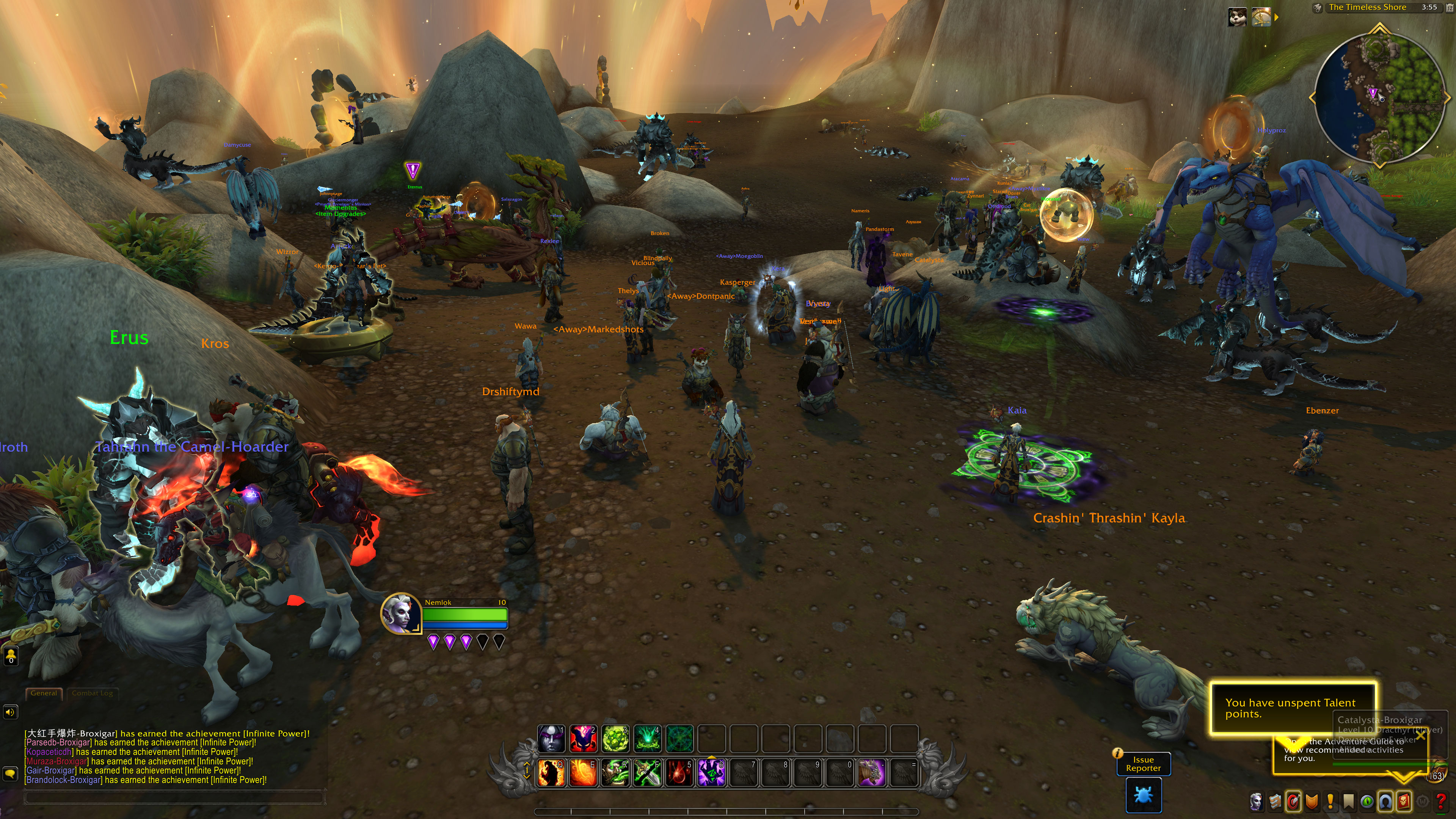 Screenshot of Troll Warlock playing through WoW Remix: Mists of Pandaria questline.