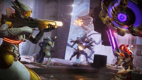 Guardians battle Tormentors and a Servitor in Destiny 2