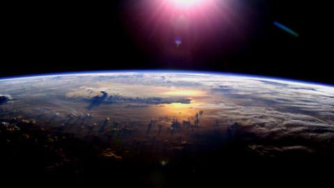 A photo of planet earth taken from orbit
