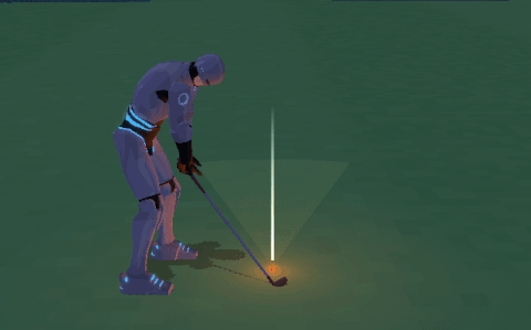 RoboCop golfing