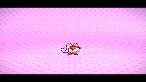 Ms. Mowz, a little grey mouse with a red mask and heels, in Paper Mario: The Thousand-Year Door