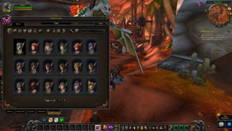 WoW Cataclysm transmog - the Appearances tab showing available transmogs in Collections