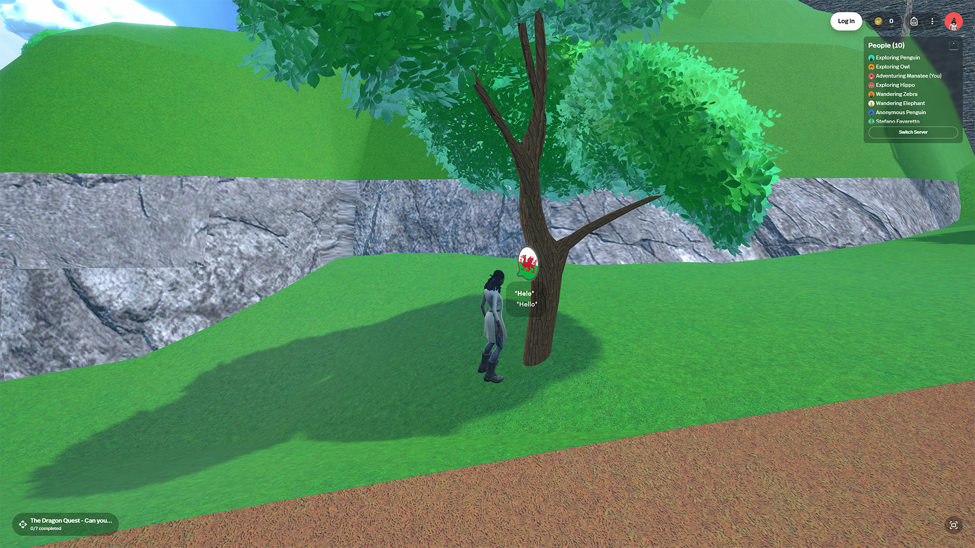 Screenshot from Visit Wales' metaverse project