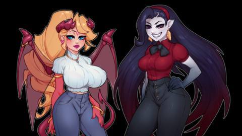 A succubus and a vampire reveal their true forms
