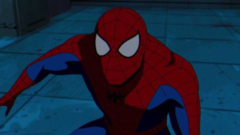 Spider-Man as he appears in the animated series X-Men ‘97