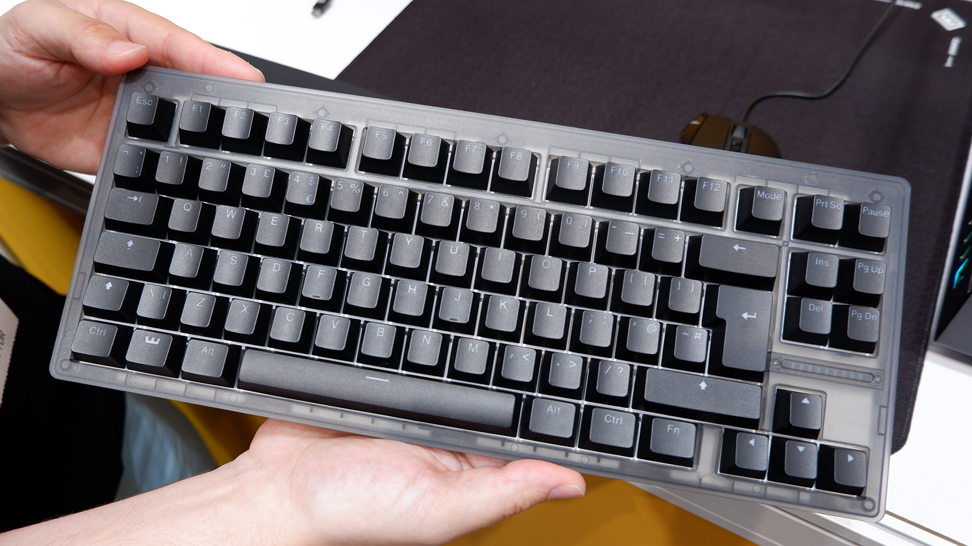 Wooting 80HE gaming keyboard on display at Computex 2024.