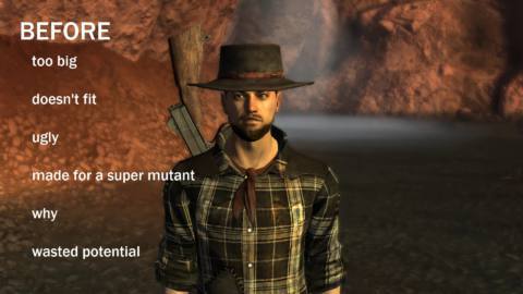 Fallout: New Vegas modders come fully unglued in a race to see who can do the stupidest possible thing to a missionary’s hat, and it’s lasted nearly a month so far
