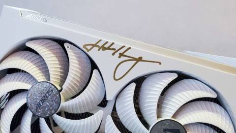 Gigabyte’s been autograph hunting with signatures from Jen-Hsun, Pat, and Lisa for some of its GPUs and motherboards