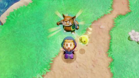 Princess Zelda captures an echo of a Moblin in The Legend of Zelda: Echoes of Wisdom