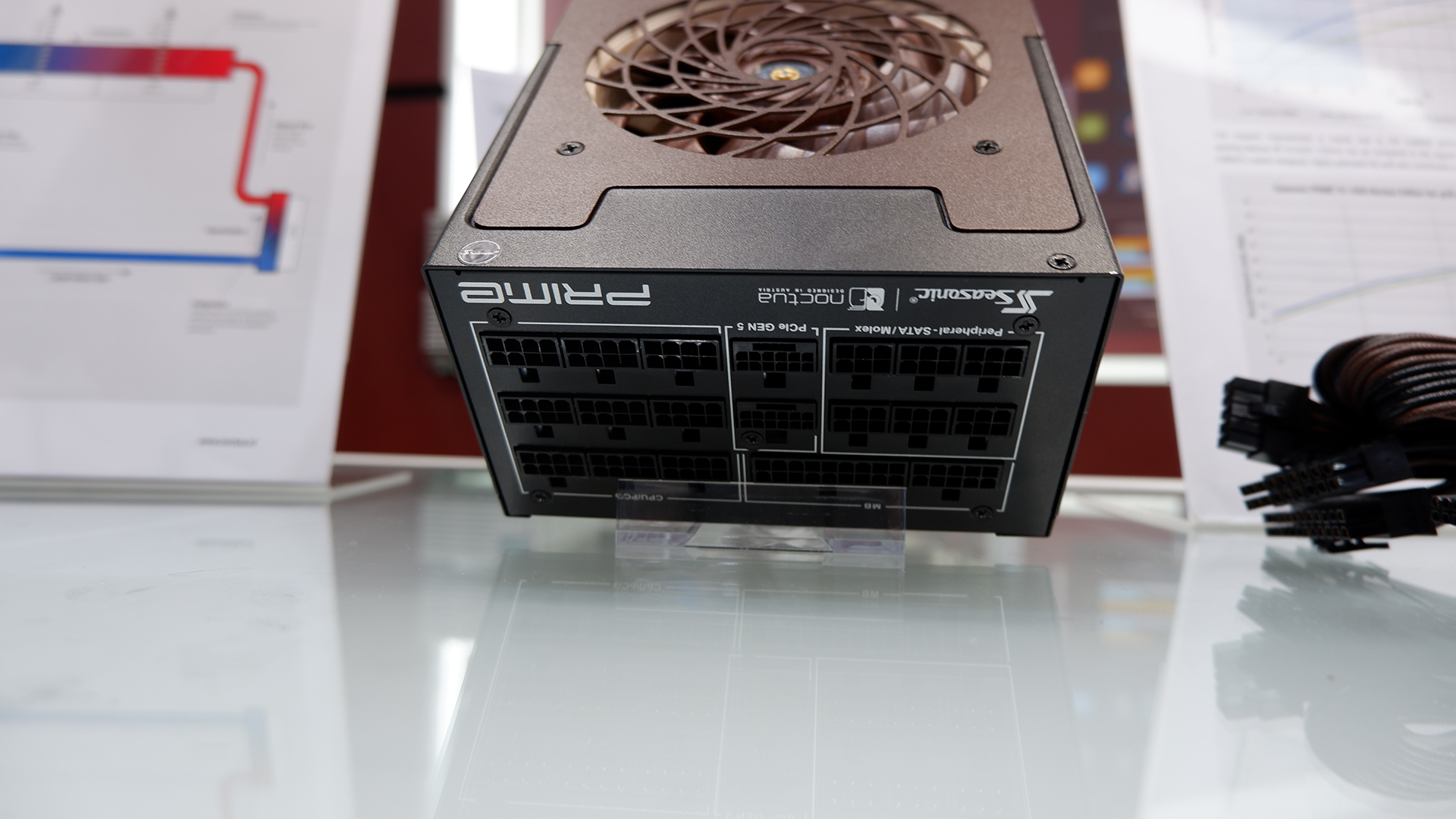 Noctua power supply made with Seasonic at Computex, 2024.