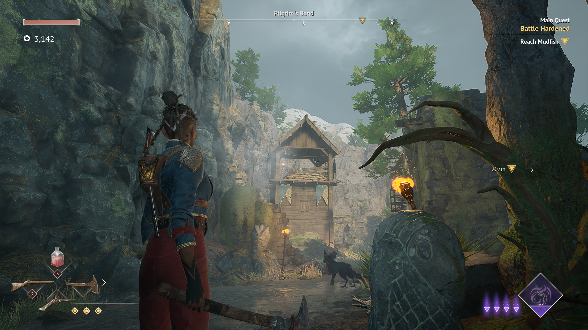 Nor standing in a mountain pass in Flintlock: The Siege of Dawn.