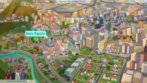 The Sims 4 - Beso Rapido location in the Vista Hermosa neighborhood