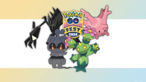 Necrozma, Marshadow, Corsola, and Maractus on a gold and blue gradient background