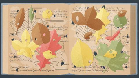 A puzzle from the Seeing Stars DLC for A Little to the Left shows several leaves on a book. It appears there are several ways to solve the puzzle.