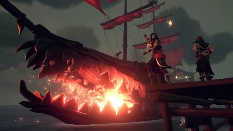 Sea of Thieves gets a fire-belching, 10-cannon warship next week for players to control