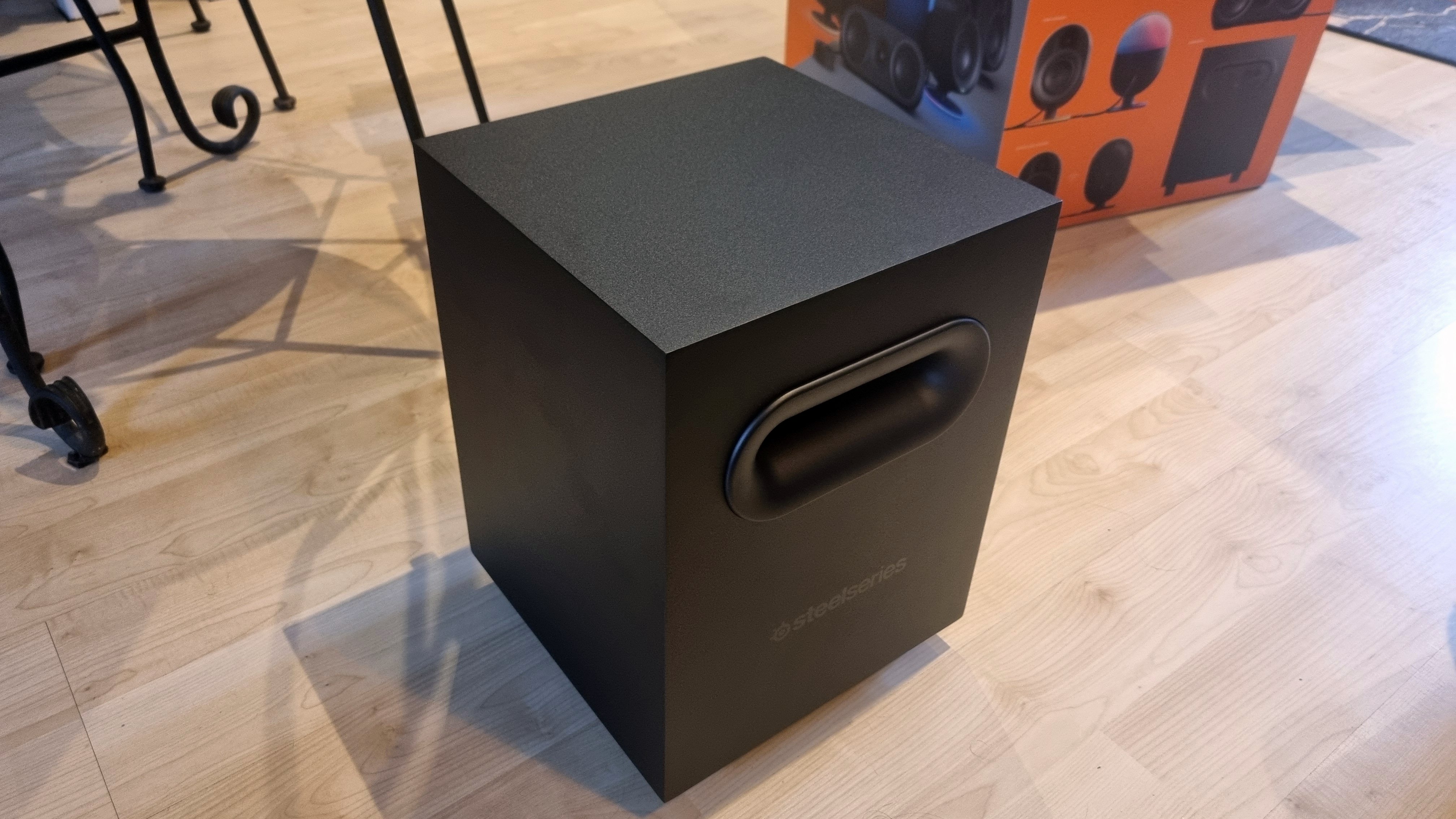 The subwoofer of the SteelSeries Arena 9