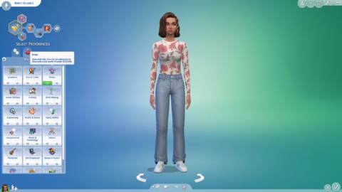 The Sims 4 Lovestruck - A Sim in Create-A-Sim picks turn on and turn off traits