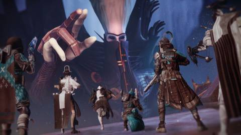 A group of Guardians square off against The Witness in Destiny 2