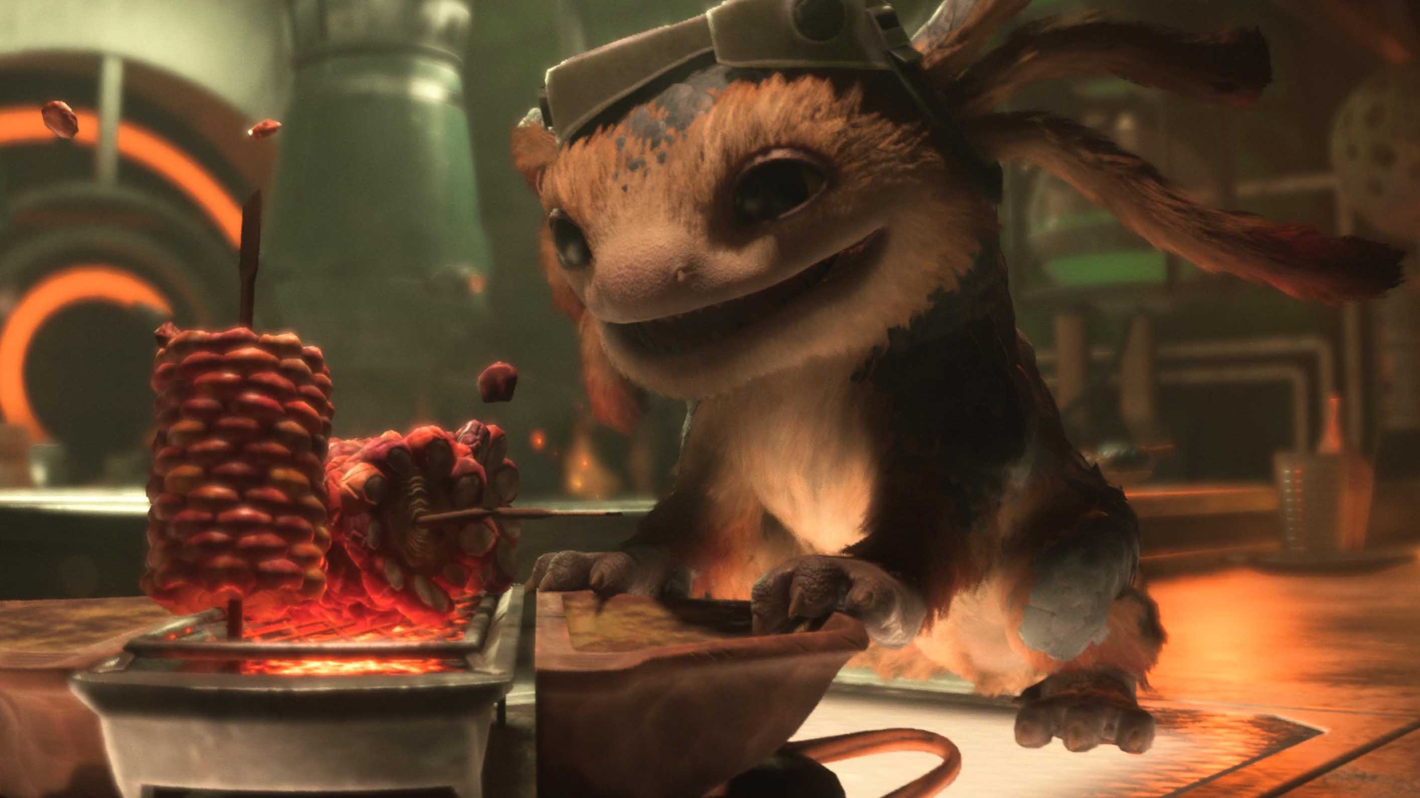 Nix stares at space corn in Star Wars Outlaws Nix stares at space corn in Star Wars Outlaws