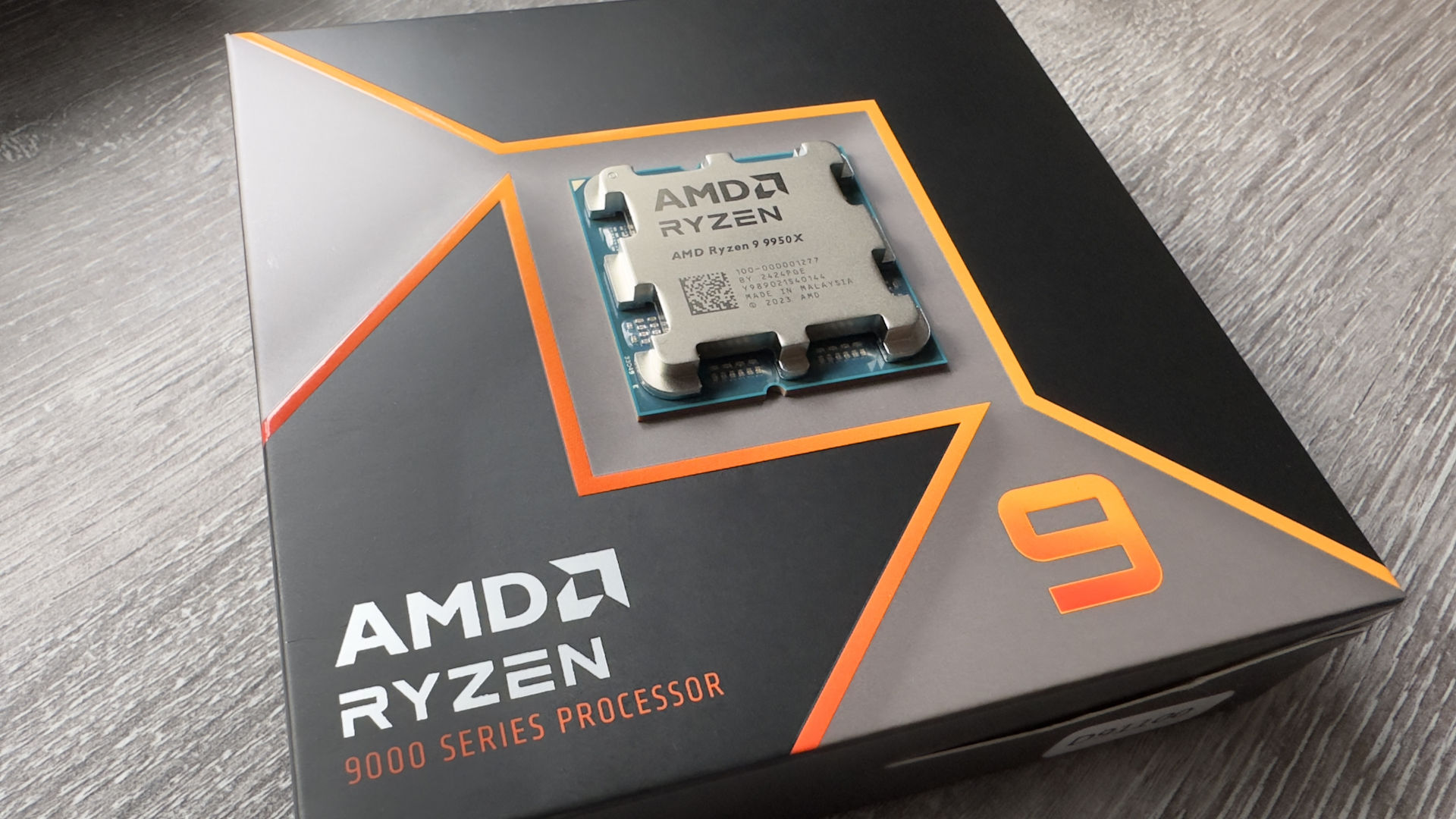 A photo of an AMD Ryzen 9 9950X processor